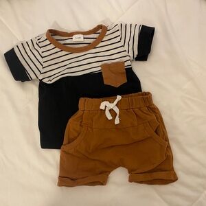 3-6 months shorts and short sleeve t shirt set